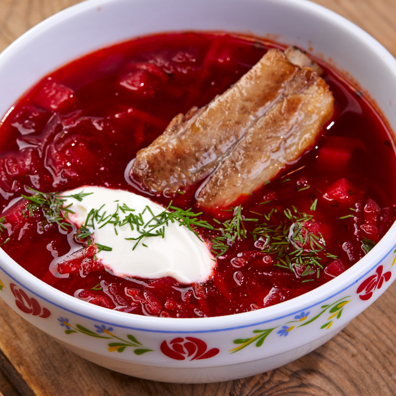Открытка с борщом, сестре летие